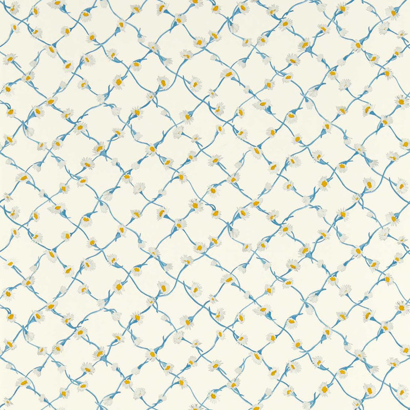 113044 Daisy Trellis Lapis Sophie Robinson Wallpaper By Harlequin