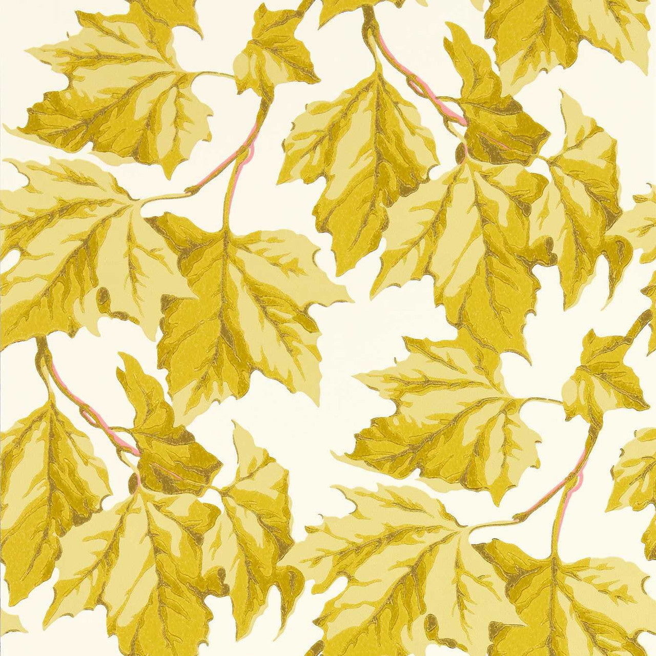 113046 Dappled Leaf Citrine Sophie Robinson Wallpaper By Harlequin