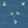 Perisco Purity Turquoise and Navy Wallpaper by Harlequin