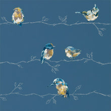 111487 Perisco Purity Turquoise and Navy Wallpaper by Harlequin