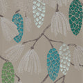 Epitome Turquoise/Pea/Gilver Wallpaper by Harlequin
