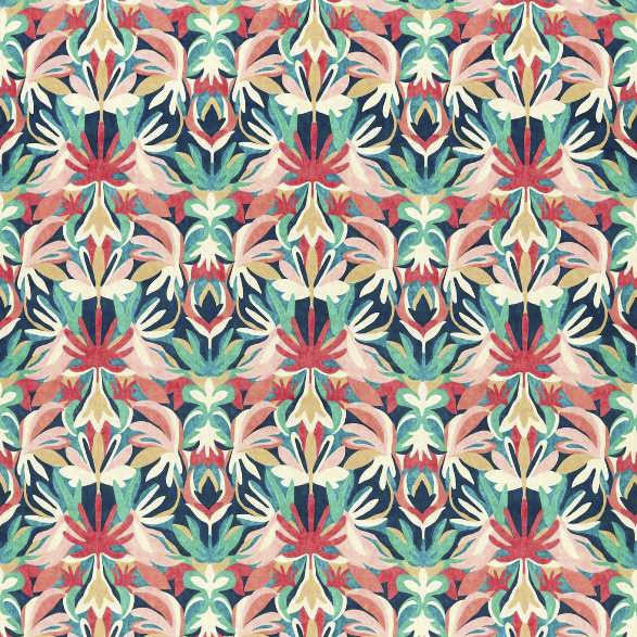 120997 Melora Brazilian Rosewood Ink Amazonia Harlequin Fabric