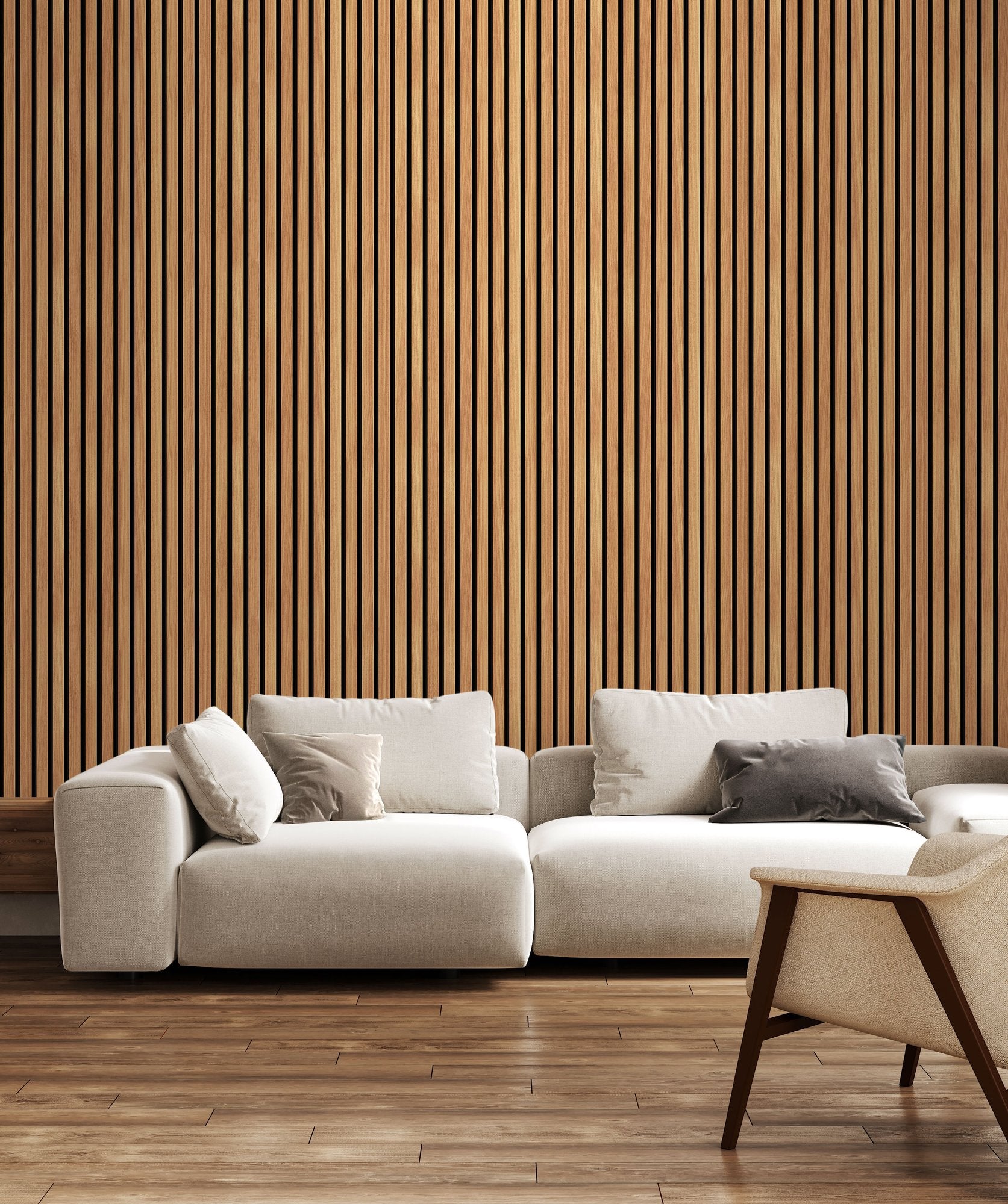 HWA1448W Wood Slat Oak Slat Walls Wallpaper by Hoopla Walls