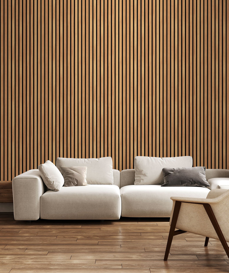 HWA1448W Wood Slat Oak Slat Walls Wallpaper by Hoopla Walls