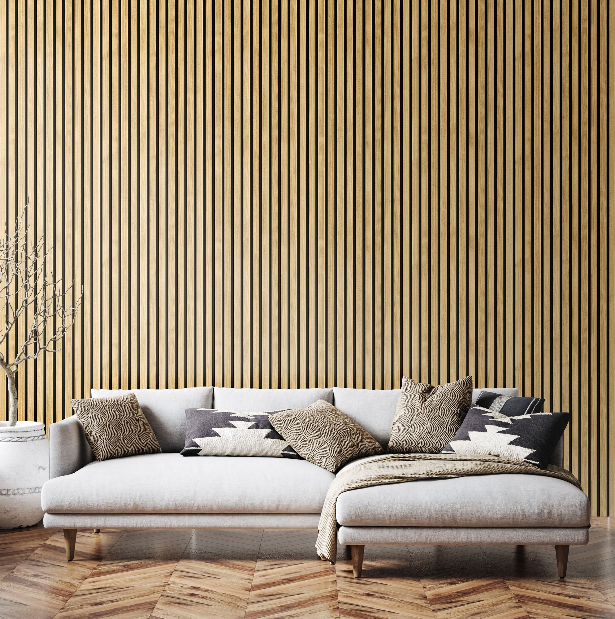 HWA1449W Wood Slat Ash Slat Walls Wallpaper by Hoopla Walls