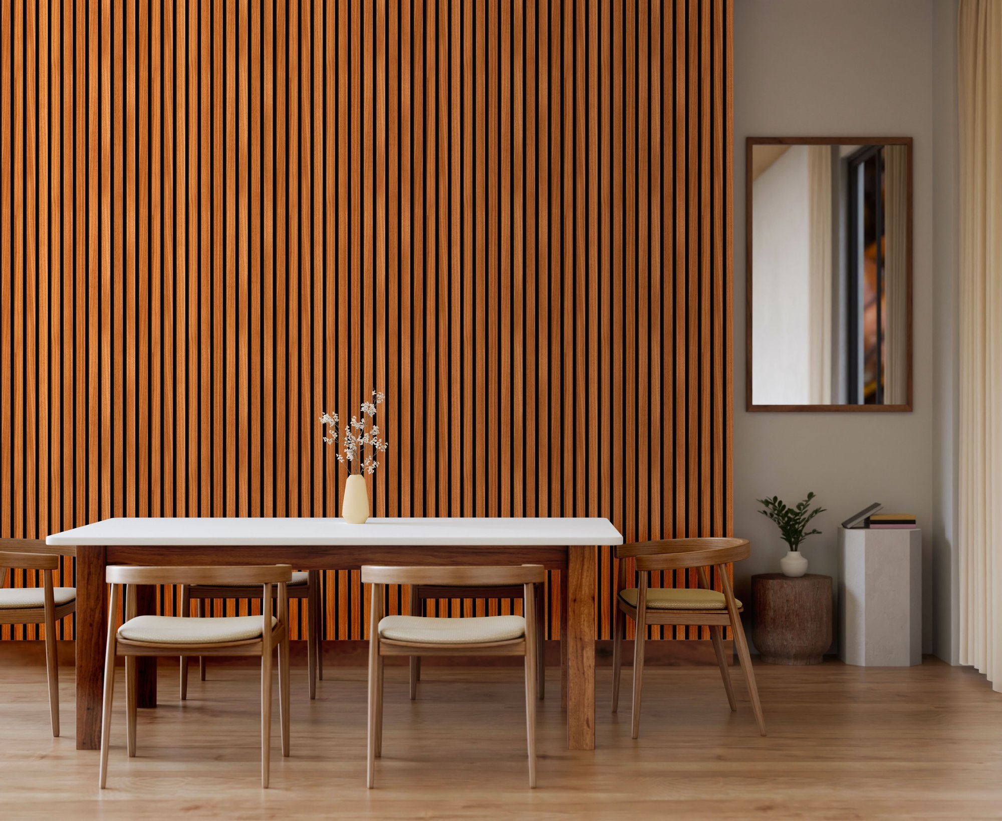 HWA1450W Wood Slat Teak Slat Walls Wallpaper by Hoopla Walls