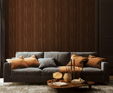 HWA1451W Wood Slat Walnut Slat Walls Wallpaper by Hoopla Walls
