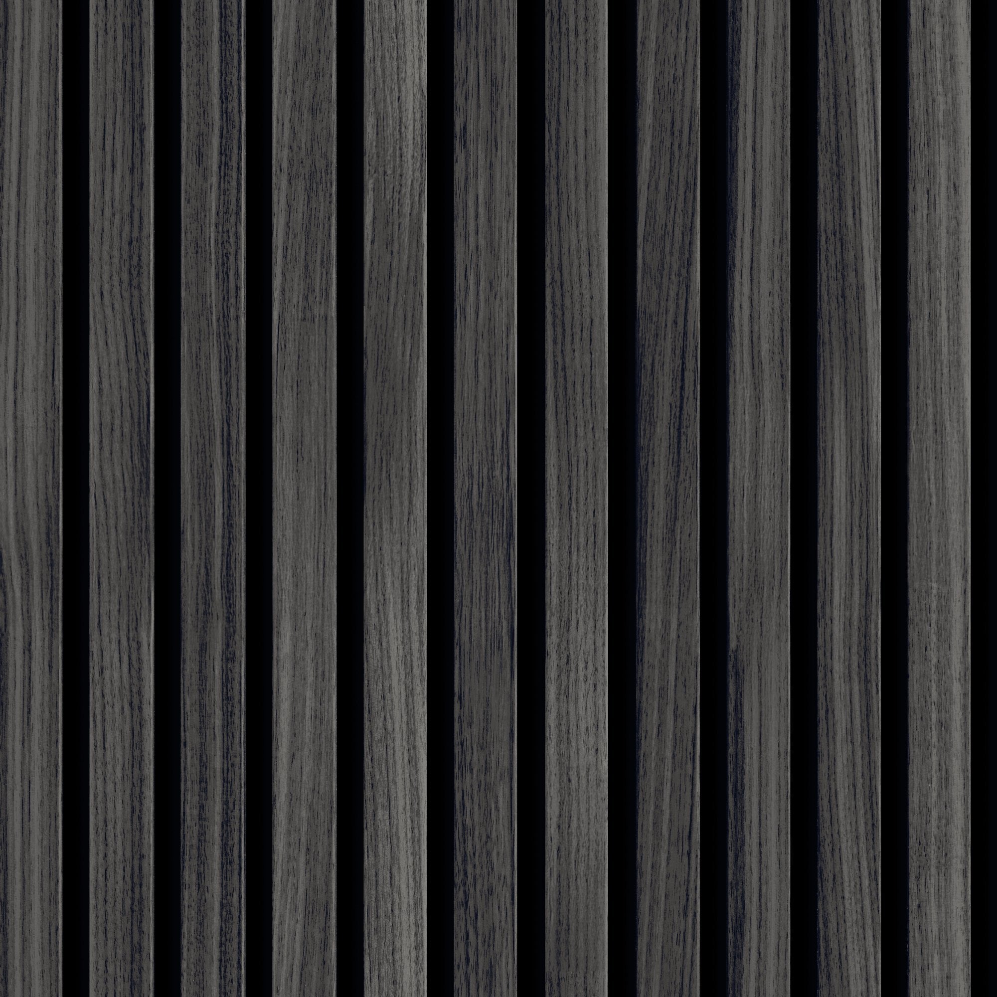 HWA1452W Wood Slat Charcoal Slat Walls Wallpaper by Hoopla Walls