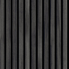 HWA1452W Wood Slat Charcoal Slat Walls Wallpaper by Hoopla Walls