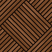 HWA1453W Diamond Slat Large Walnut Slat Walls Wallpaper by Hoopla Walls