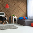 HWA1454W Diamond Slat Large Oak Slat Walls Wallpaper by Hoopla Walls