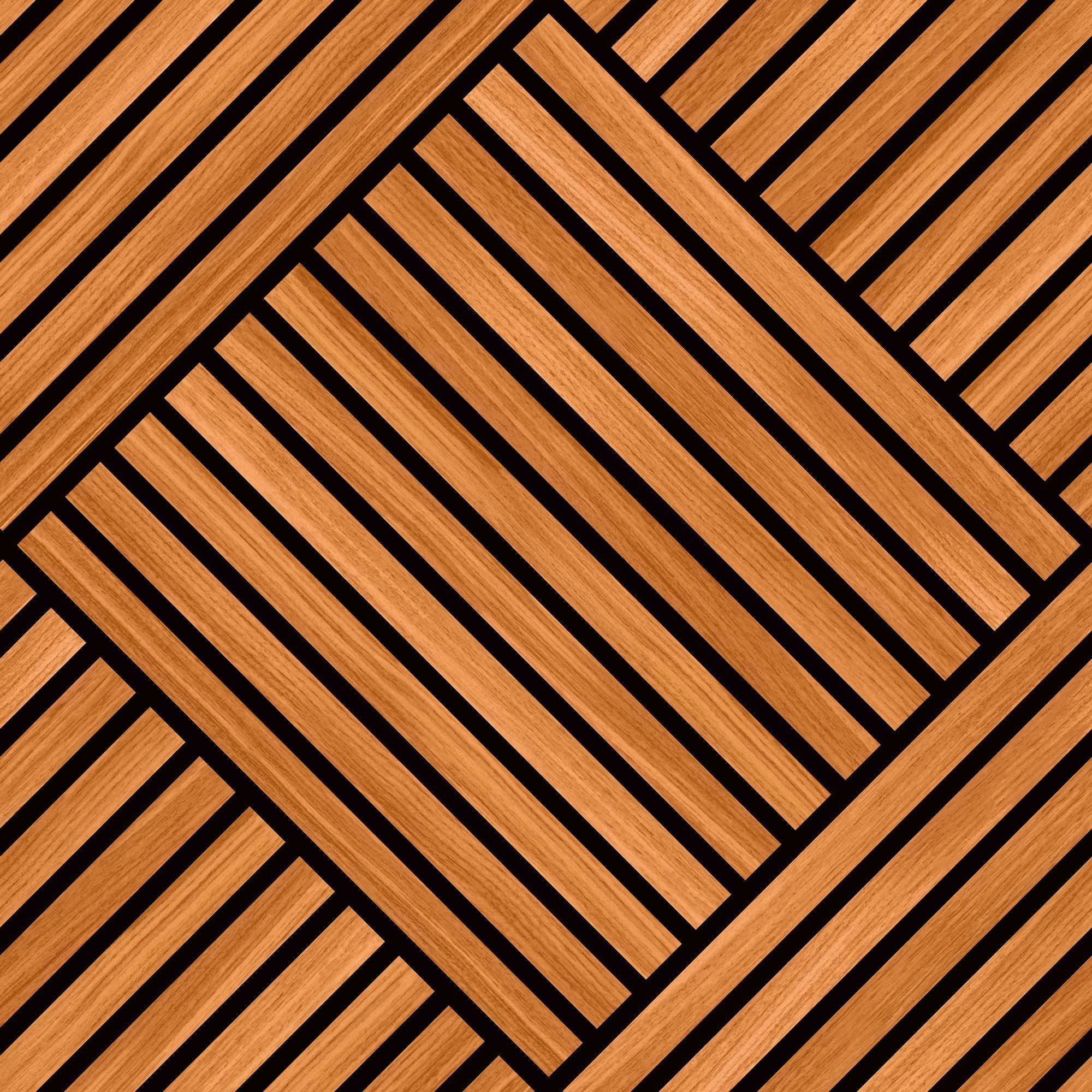 HWA1455W Diamond Slat Large Teak Slat Walls Wallpaper by Hoopla Walls