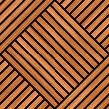 HWA1455W Diamond Slat Large Teak Slat Walls Wallpaper by Hoopla Walls