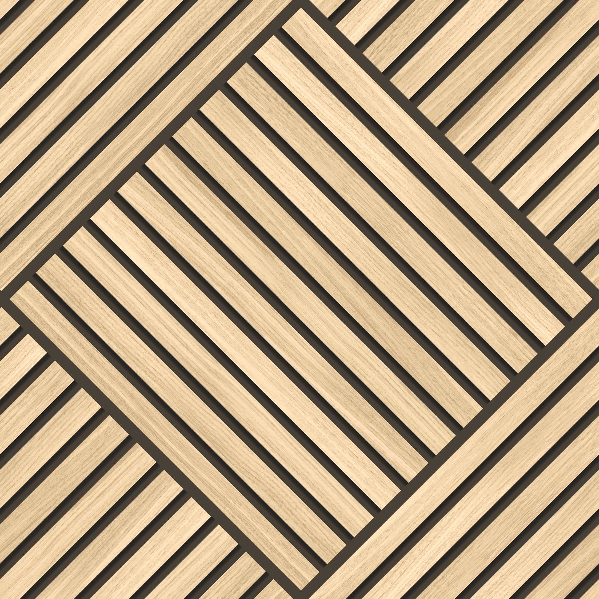 HWA1456W Diamond Slat Large Ash Slat Walls Wallpaper by Hoopla Walls