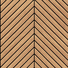HWA1457W Chevron Slat Oak Slat Walls Wallpaper by Hoopla Walls