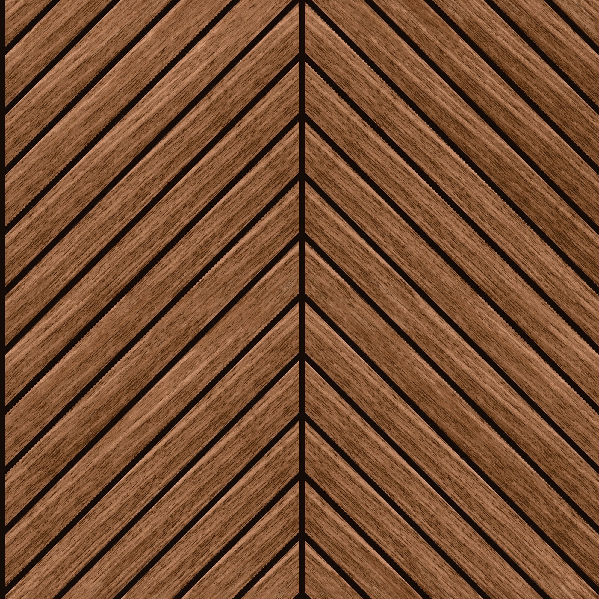 HWA1458W Chevron Slat Walnut Slat Walls Wallpaper by Hoopla Walls
