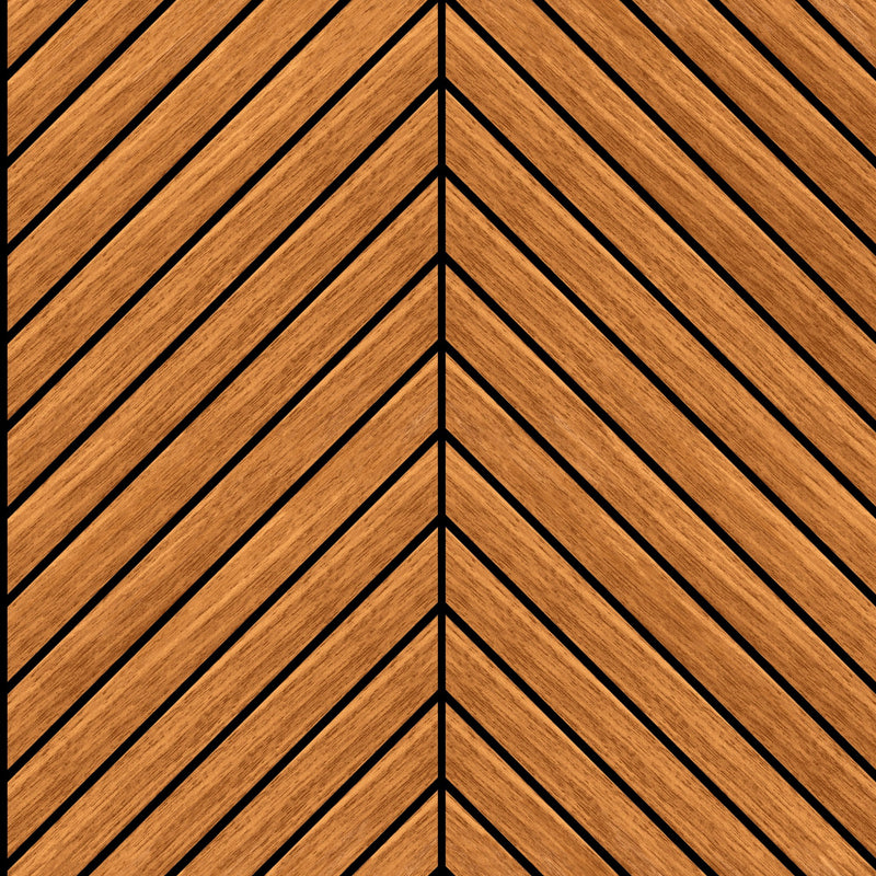 HWA1459W Chevron Slat Teak Slat Walls Wallpaper by Hoopla Walls