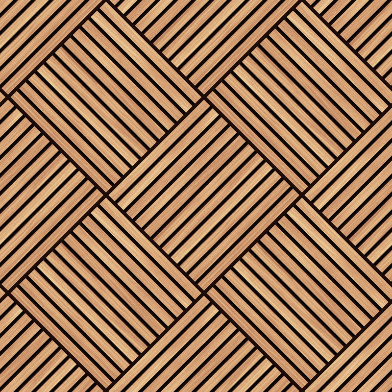 HWA1461W Diamond Slat Small Oak Slat Walls Wallpaper by Hoopla Walls