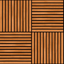 HWA1467W Square Slat Teak Slat Walls Wallpaper by Hoopla Walls