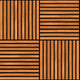 Square Slat Teak Slat Walls Wallpaper by Hoopla Walls