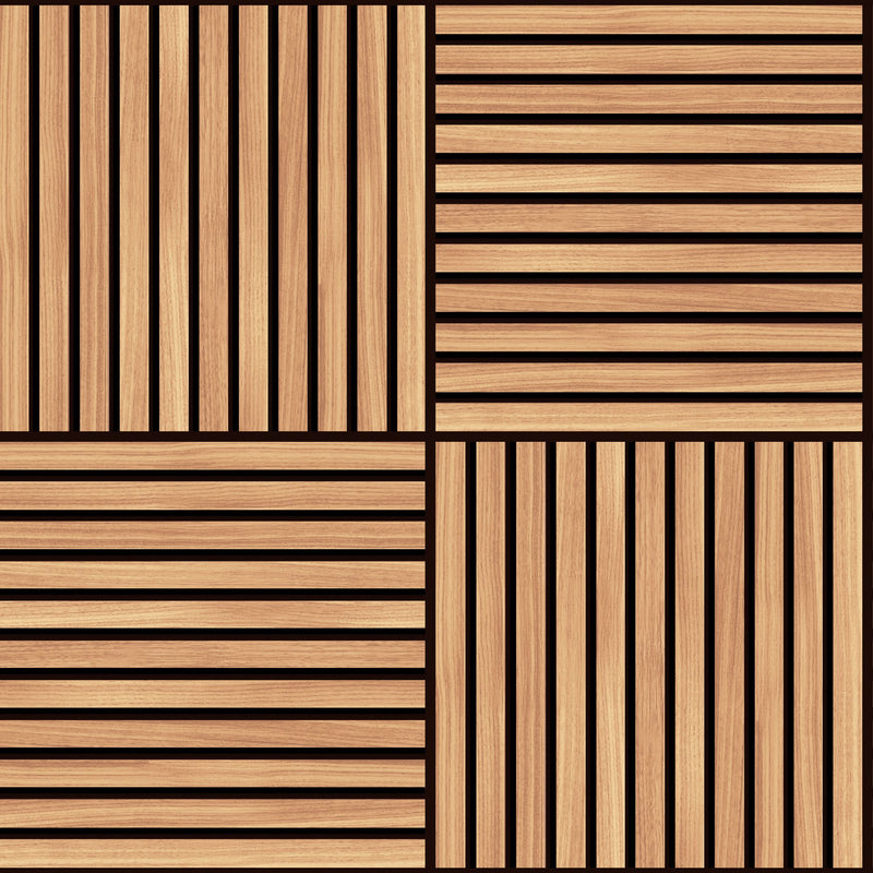 HWA1468W Square Slat Oak Slat Walls Wallpaper by Hoopla Walls