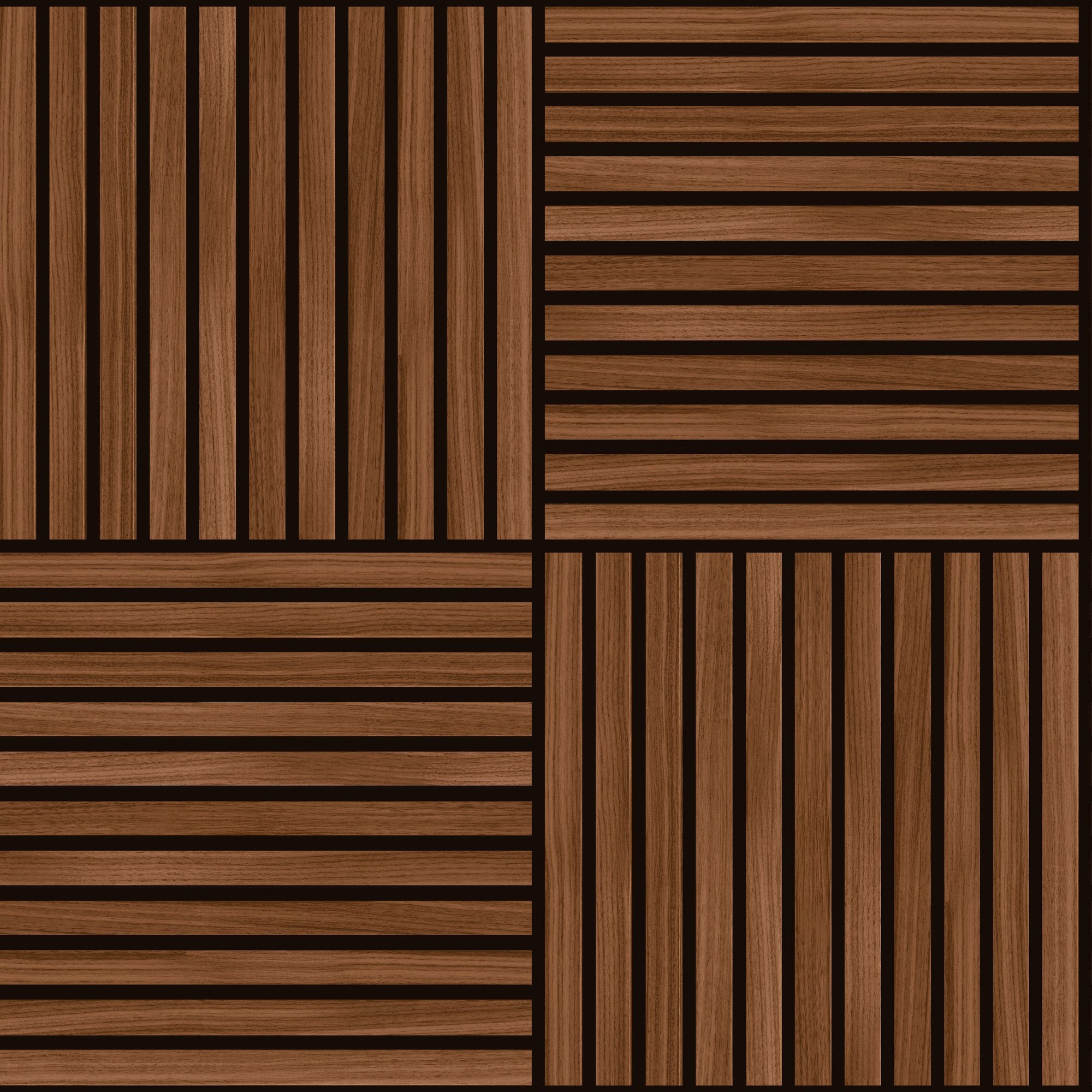 HWA1469W Square Slat Walnut Slat Walls Wallpaper by Hoopla Walls