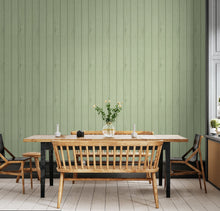 HWA1478W Tongue And Groove Sage Slat Walls Wallpaper by Hoopla Walls