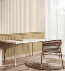 HWA1487W Tongue And Groove Stripe Sand Slat Walls Wallpaper by Hoopla Walls
