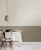 HWA1488W Tongue And Groove Stripe Stone Slat Walls Wallpaper by Hoopla Walls