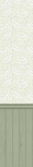 HWA1490W Tongue And Groove Fern Sage Slat Walls Wallpaper by Hoopla Walls