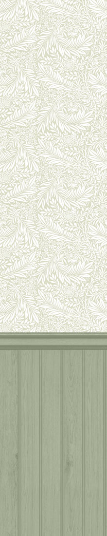 HWA1490W Tongue And Groove Fern Sage Slat Walls Wallpaper by Hoopla Walls