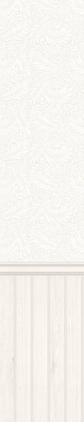 Tongue And Groove Fern Washed White Slat Walls Wallpaper by Hoopla Walls