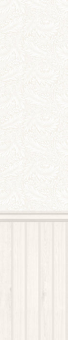 HWA1491W Tongue And Groove Fern Washed White Slat Walls Wallpaper by Hoopla Walls