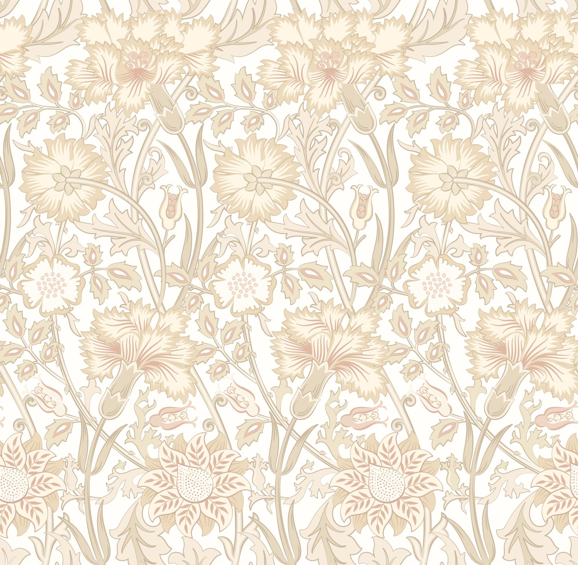 HWA1493W Iris Meadow Natural Eden II Wallpaper by Hoopla Walls