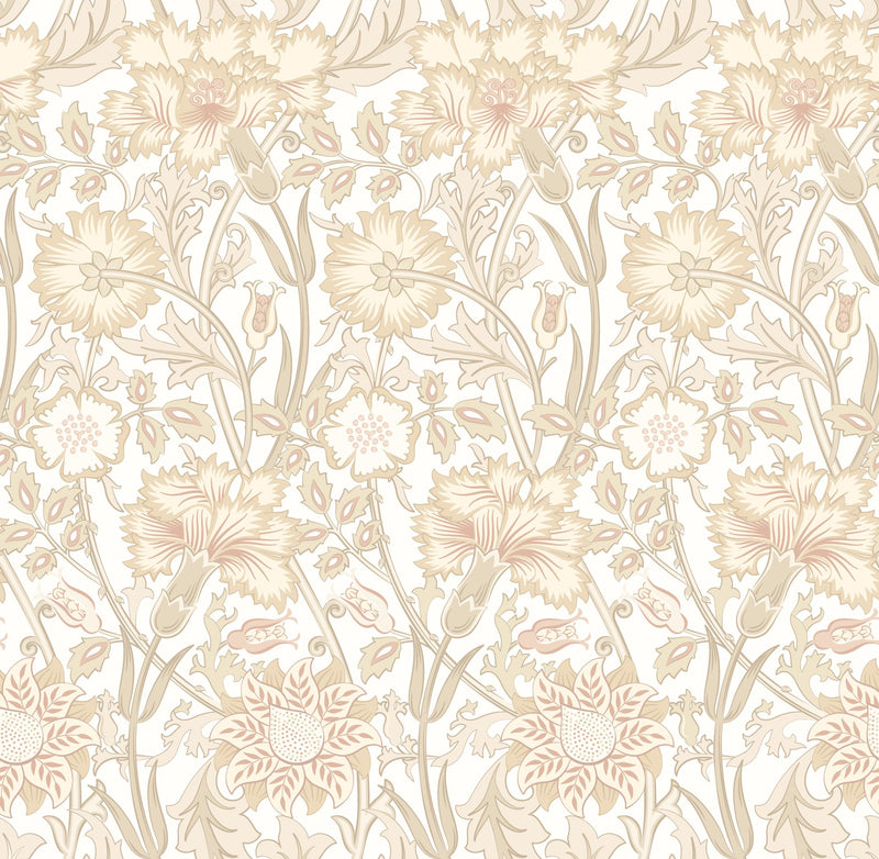 HWA1493W Iris Meadow Natural Eden II Wallpaper by Hoopla Walls