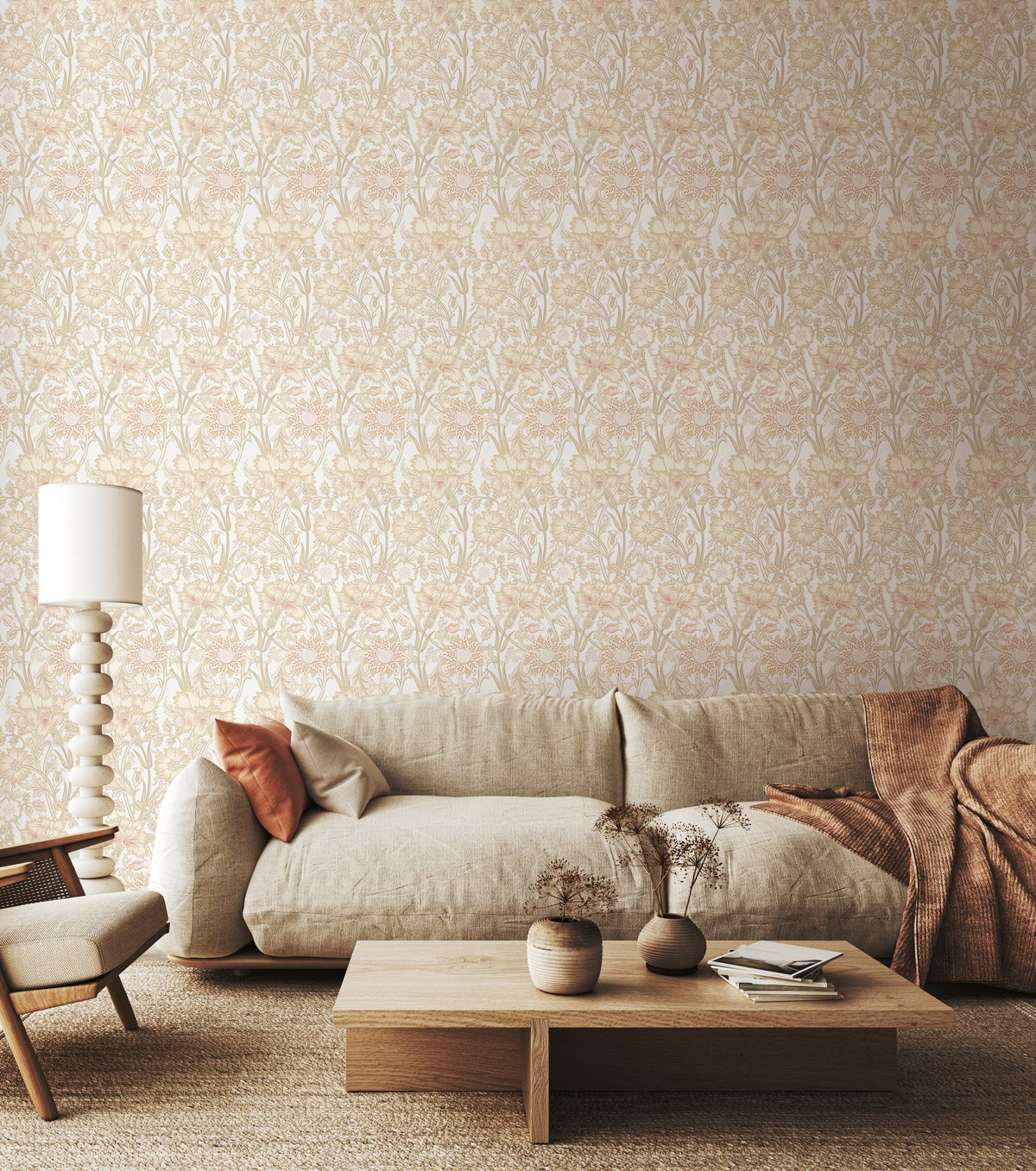 Iris Meadow Natural Eden II Wallpaper by Hoopla Walls