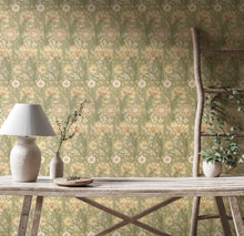 HWA1495W Iris Meadow Olive Eden II Wallpaper by Hoopla Walls