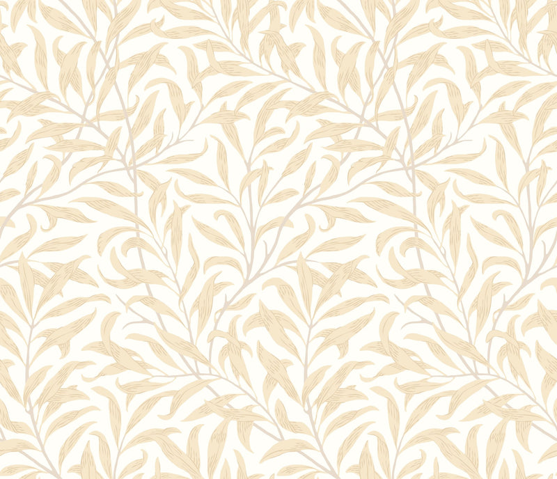 HWA1500W Willow Trail Butter Eden II Wallpaper by Hoopla Walls