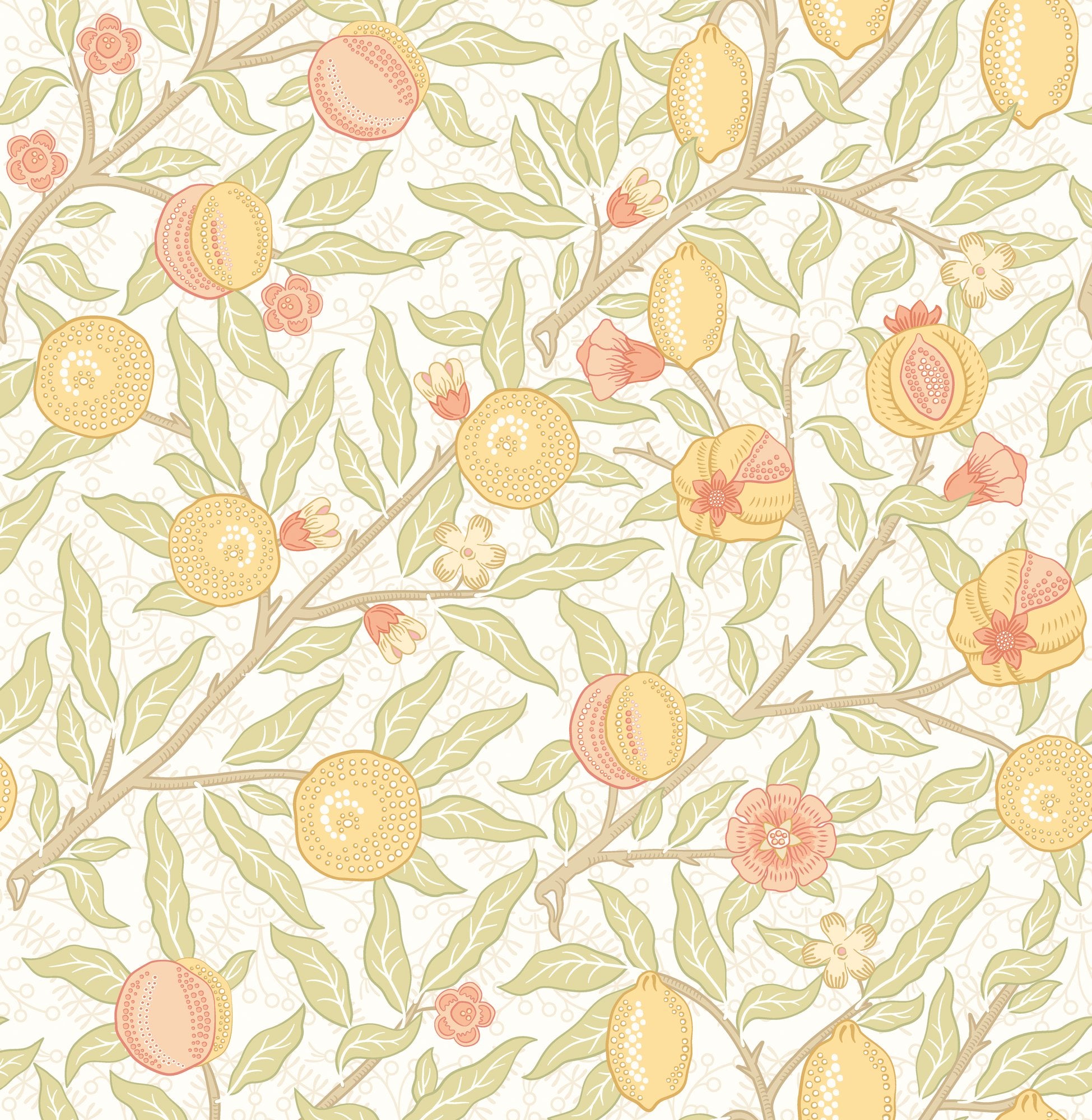 HWA1505W Fruit & Foliage Citrus Eden II Wallpaper by Hoopla Walls