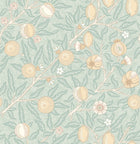 HWA1507W Fruit & Foliage Seafoam & Straw Eden II Wallpaper by Hoopla Walls