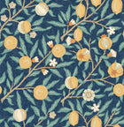 HWA1508W Fruit & Foliage Ink & Gold Eden II Wallpaper by Hoopla Walls