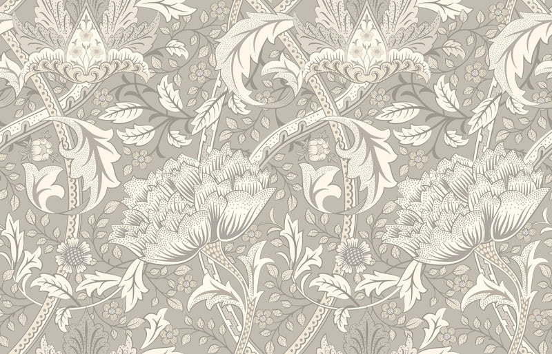 HWA1511W Cotswold Trail Dove Grey Eden II Wallpaper by Hoopla Walls