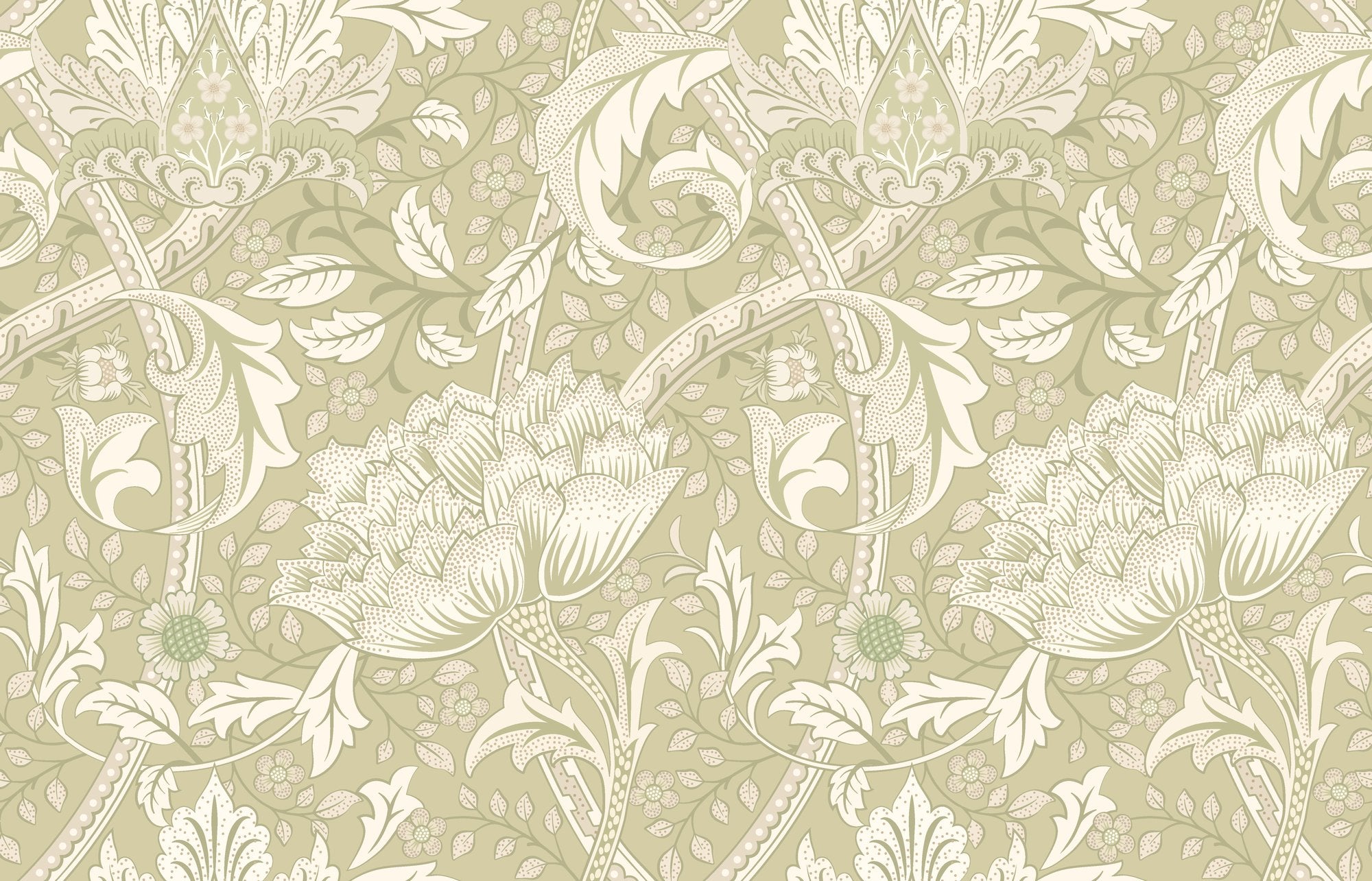 HWA1512W Cotswold Trail Fennel Eden II Wallpaper by Hoopla Walls