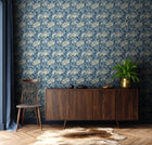 HWA1514W Cotswold Trail Dark Denim Eden II Wallpaper by Hoopla Walls