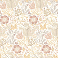 Honeysuckle & Tulip Warm Natural Eden II Wallpaper by Hoopla Walls