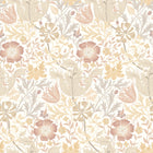 HWA1515W Honeysuckle & Tulip Warm Natural Eden II Wallpaper by Hoopla Walls