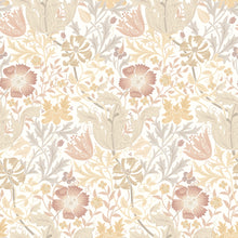 HWA1515W Honeysuckle & Tulip Warm Natural Eden II Wallpaper by Hoopla Walls