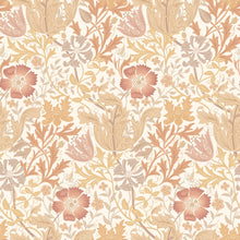 HWA1520W Honeysuckle & Tulip Terracotta Eden II Wallpaper by Hoopla Walls