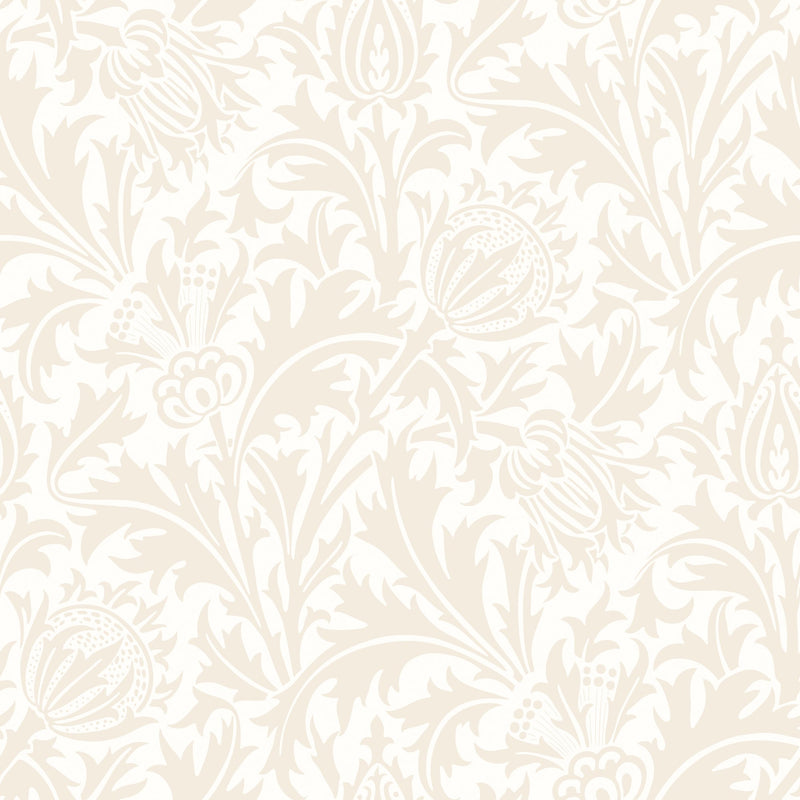 HWA1521W Thistle Damask Oyster Eden II Wallpaper by Hoopla Walls