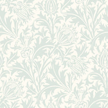 HWA1522W Thistle Damask Duck Egg Eden II Wallpaper by Hoopla Walls
